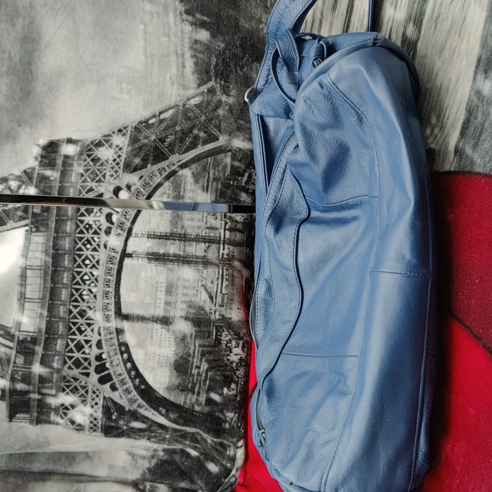 Blue/Purple Leather Bag - Picture 7 of 11